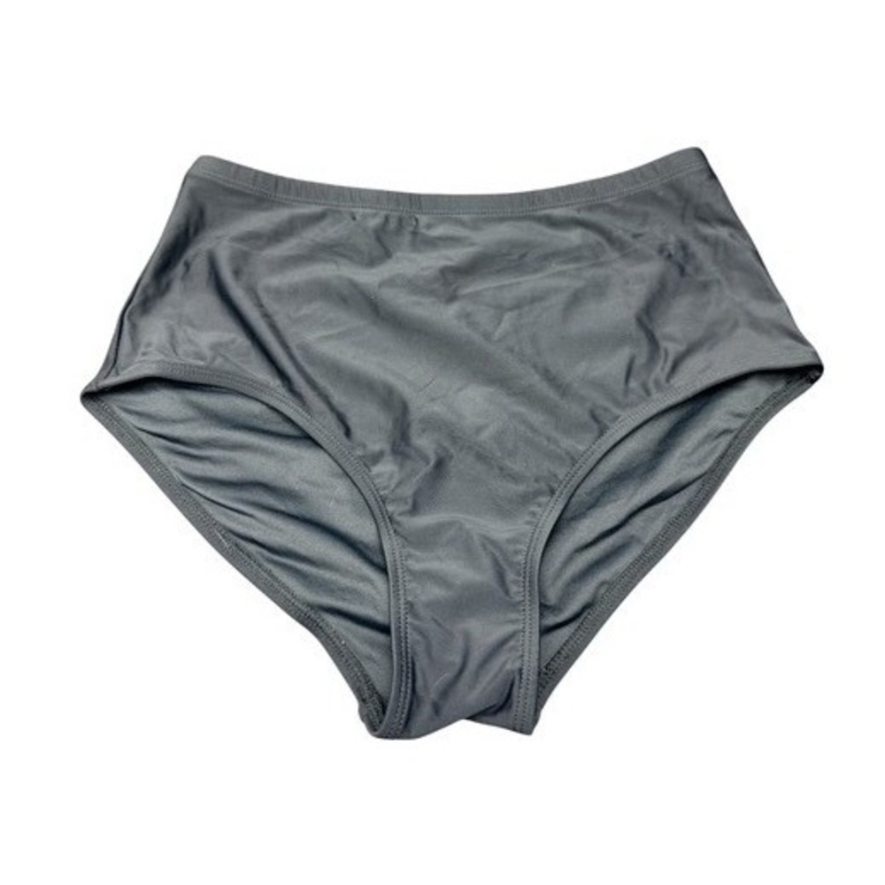 Annbon Womens High Waisted Bikini Bottoms Black Full Coverage Swim Size‎ M NEW